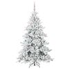 vidaXL Albero di Natale Artificiale con Rami Pieghevoli Bianco 180 cm