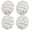 vidaXL Coperture per ventilazione d'aria 4 pcs Argento 80 mm