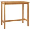 vidaXL Tavolo da bar Naturale 110 x 60 x 105 cm Teak massello
