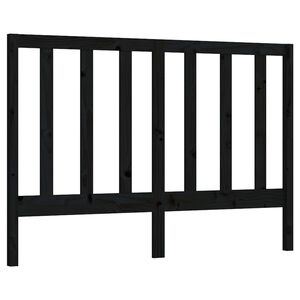 vidaXL Testiera per Letto Nera 126x4x100 cm in Legno Massello di Pino
