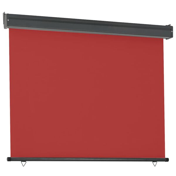 vidaXL Tendalino Laterale per Balcone 125x250 cm Rosso