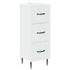 vidaXL Mobile con Cassetti Bianco 33 x 34,5 x 89,5 cm