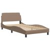 vidaXL Letto con Materasso Dover Cappuccino 100x200cm Similpelle
