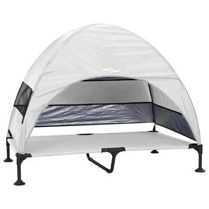 vidaXL Letto per Cani Elevato 127 x 81 x 108 cm Tessuto e acciaio