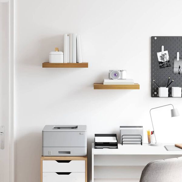 vidaXL Scaffale da parete 2 pcs Marrone 40 x 23,5 x 4 cm