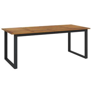 vidaXL Tavolo Giardino con Gambe a U 200x90x75cm Legno Massello Acacia