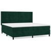 vidaXL Giroletto a Molle con Materasso Verde Scuro 200x200 cm Velluto