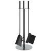 vidaXL Set di attrezzi per camino 4 pezzi 22x59 cm in acciaio