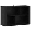 vidaXL Credenza Rovere Nero 80 x 30 x 53 cm Legno multistrato
