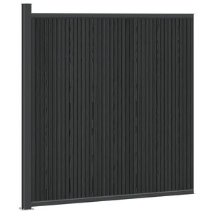 vidaXL Pannello di Recinzione WPC e Alluminio Nero