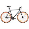 vidaXL Bicicletta a Scatto Fisso Nera e Arancione 700c 51 cm