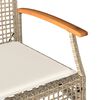 vidaXL Set Divani da Giardino 4 pz con Cuscini in Polyrattan Beige