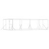 vidaXL Cuccia per Cani da Esterno Argento 8x4x2 m in Acciaio Zincato