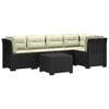 vidaXL Divano da Giardino 5 Posti con Cuscini Stile Rattan PP