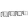 vidaXL Cancello per cani pieghevole con supporti 8 pz Sonoma grigio