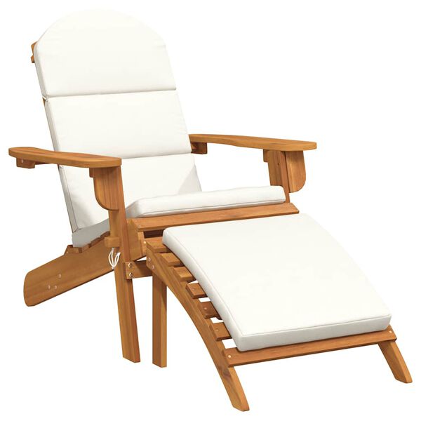 vidaXL Sedia Adirondack Giardino con Poggiapiedi Legno Massello Acacia
