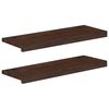 vidaXL Tappeti per scale 2 pz 70 x 25 x 2 cm Marrone Scuro