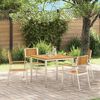 vidaXL Sedia da Giardino 4 pcs Marrone Legno di Acacia Massello