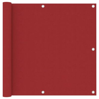 vidaXL Paravento da Balcone Rosso 90x300 cm in Tessuto Oxford