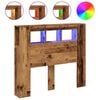 vidaXL Testiera LED Legno Antico 120x18,5x103,5 cm Legno Multistrato