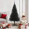 vidaXL Albero di Natale con 150 LED con supporto Nero 150 cm PVC