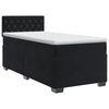 vidaXL Letto box spring con materasso Nero 80 x 200 cm Velluto