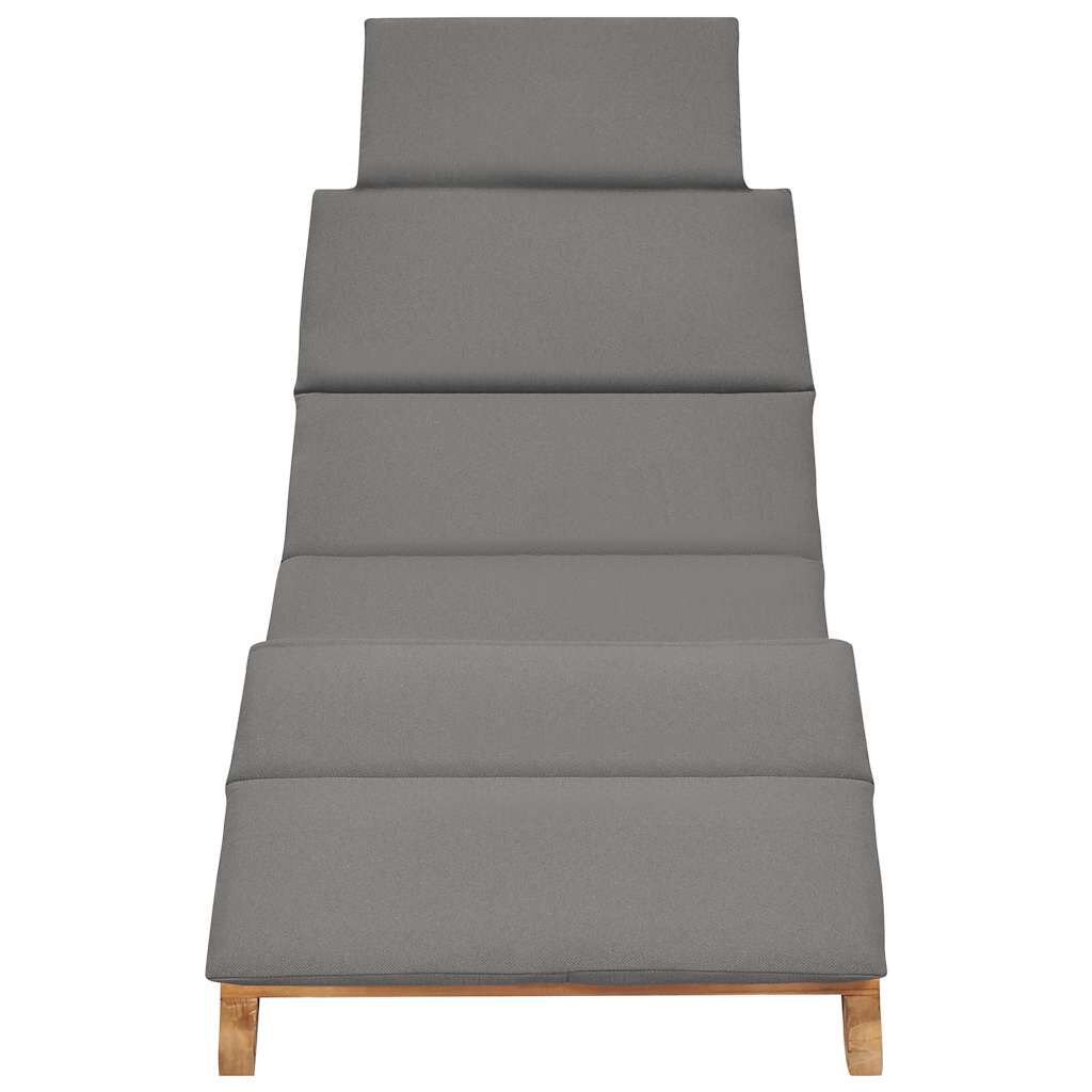 Set Relax Da Giardino 5 Pezzi In Polyrattan Grigio - 2 Lettini Pieghevoli, Tavolo E Cuscini - VidaXL - 5