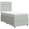 vidaXL Giroletto a Molle con Materasso Grigio Chiaro 80x200 cm Velluto