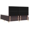 vidaXL Letto a Sorgente LED Marrone Scuro 200 x 200 cm Tessuto