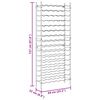 vidaXL Portabottiglie per 96 Bottiglie Metallo Bianco