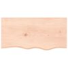 vidaXL Piano Bagno 80x40x2 cm in Legno Massello Non Trattato
