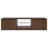 vidaXL Mobile Porta TV con Luci LED rovere marrone 140x40x36 cm