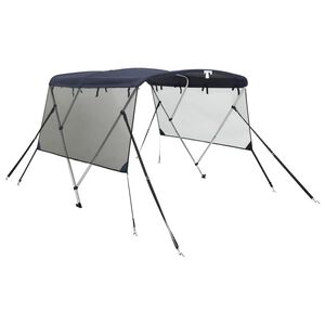 vidaXL Bimini di Prua Pareti Laterali Rete 3 Archi 183x(170-182)x137cm