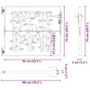 vidaXL Cancello da giardino 85x75 cm in acciaio Corten e design in bambù