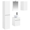 vidaXL Set di Armadi da Bagno 5 pcs Bianco 40 x 10,5 x 60,5 cm