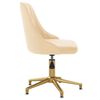 vidaXL Sedie da Pranzo Girevoli 2 pz Crema in Velluto