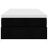 vidaXL Struttura Letto Pouf con Materasso Nero 100x200 cm in Tessuto