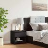 vidaXL Comodino Nero 40x30x39 cm in Legno Multistrato