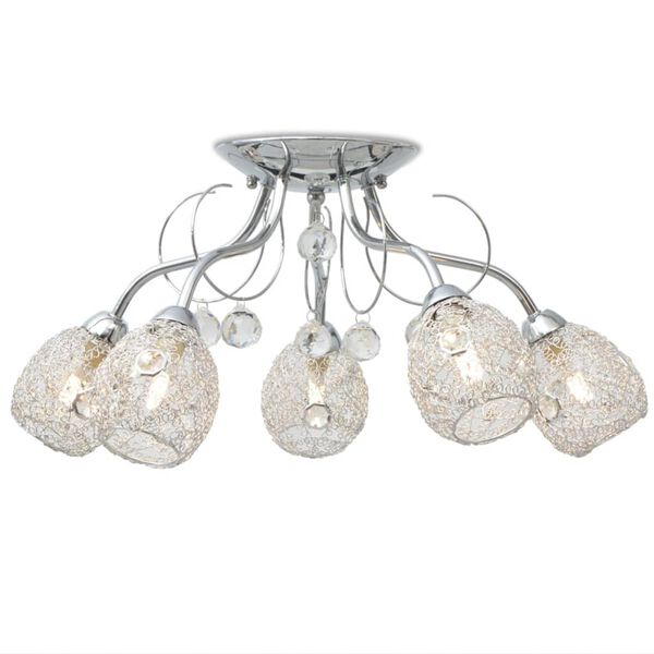 vidaXL Lampada da Soffitto per 5 Lampadine G9 200 W