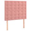 vidaXL Letto a Molle con Materasso e LED Rosa 90x200 cm in Velluto