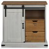 vidaXL Credenza HALDEN con Anta Scorrevole 80x40x80 cm Legno Massello