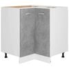 vidaXL Mobile Angolare &ldquo;Lyon&rdquo; Grigio Cemento 75,5x75,5x81,5 cm in