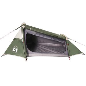 vidaXL Tenda da Campeggio a Tunnel per 2 Persone Verde Impermeabile