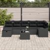 vidaXL Set di divani con cuscino 8 pcs Nero polyrattan