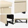 vidaXL Divano Letto Estraibile Crema 194 x 50 x 82 cm Legno compensato