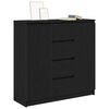 vidaXL Credenza con Cassetti Rovere Nero 100,5x35x98,5 cm Truciolato