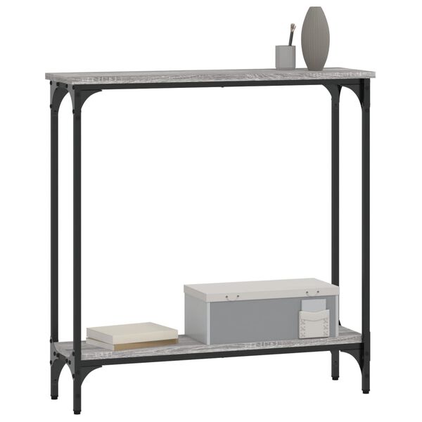 vidaXL Tavolino Consolle Grigio Sonoma 75x22,5x75 cm Legno Multistrato