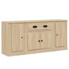 vidaXL Credenze 3 pz Rovere Sonoma in Legno Multistrato