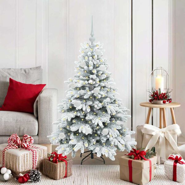 vidaXL Albero di Natale artificiale con 150 LED Bianco 120 cm PE e PVC