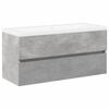 vidaXL Set Mobili da Bagno 2 pz Grigio Cemento in Legno Multistrato